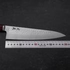 Gyuto VG-10 Tsuchime Oval Mahogany Handle 200mm (7.9”)-[Musashi]-[Japanese-Kitchen-Knives]