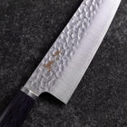 Gyuto VG-10 Tsuchime Oval Purple Handle 200mm (7.9”)-[Musashi]-[Japanese-Kitchen-Knives]