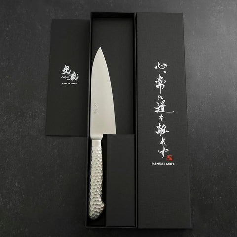 Gyuto VG-5 Polished Western Stainless Handle 150mm (5.9”)-[Musashi]-[Japanese-Kitchen-Knives]