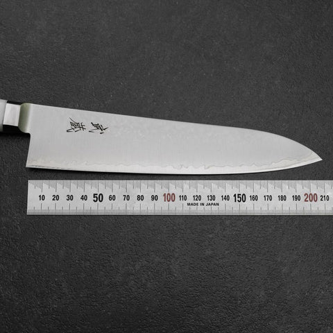 Gyuto VG-5 Tsuchime White Marble Handle 210mm (8.3”)-[Musashi]-[Japanese-Kitchen-Knives]