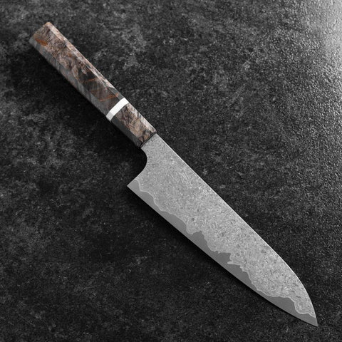 Gyuto VG-XEOS Damascus Maple Handle 200mm (7.9”)-[Musashi]-[Japanese-Kitchen-Knives]