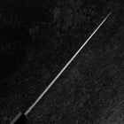 Gyuto White Steel #1 Kurouchi Tsuchime Buffalo Ebony Handle 210mm (8.3”)-[Musashi]-[Japanese-Kitchen-Knives]