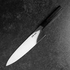 Gyuto White Steel #1 Mirror Moon-Fuji Water Honyaki Buffalo Ebony Handle With Sheath 240mm (9.4”)-[Musashi]-[Japanese-Kitchen-Knives]