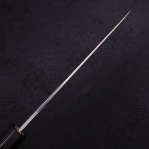 Gyuto White Steel #1 Polished Buffalo Magnolia Handle 180mm (7”)-[Musashi]-[Japanese-Kitchen-Knives]