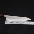 Gyuto White Steel #1 Polished Sumi Urushi Handle 210mm (8.3”)-[Musashi]-[Japanese-Kitchen-Knives]
