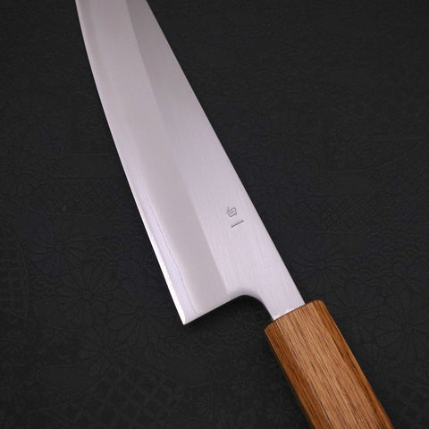 Gyuto White Steel #1 Polished Yaki Urushi Handle 180mm (7”)-[Musashi]-[Japanese-Kitchen-Knives]