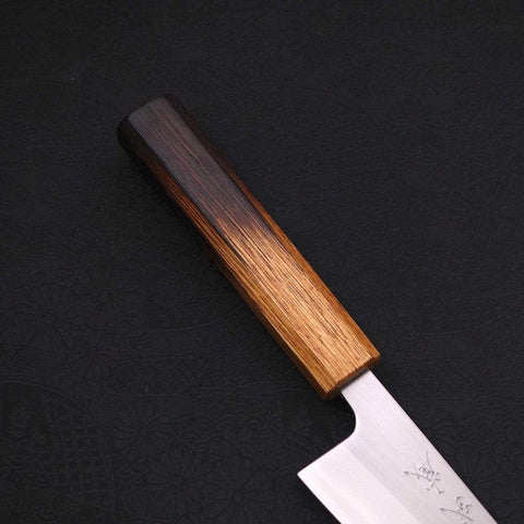 Gyuto White Steel #1 Polished Yaki Urushi Handle 180mm (7”)-[Musashi]-[Japanese-Kitchen-Knives]