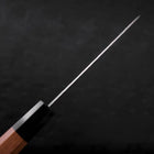 Gyuto White Steel #1 Stainless Clad Tsuchime Buffalo Teak Handle 180mm (7”)-[Musashi]-[Japanese-Kitchen-Knives]
