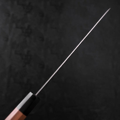 Gyuto White Steel #1 Stainless Clad Tsuchime Walnut Handle 240mm (9.4”)-[Musashi]-[Japanese-Kitchen-Knives]