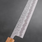 Gyuto White Steel #1 Stainless Clad Tsuchime Yaki Urushi Handle 240mm (9.4”)-[Musashi]-[Japanese-Kitchen-Knives]