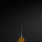 Gyuto White Steel #1 Tsuchime Oak Handle 210mm (8.3”)-[Musashi]-[Japanese-Kitchen-Knives]