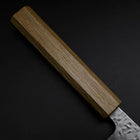 Gyuto White Steel #1 Tsuchime Oak Handle 210mm (8.3”)-[Musashi]-[Japanese-Kitchen-Knives]