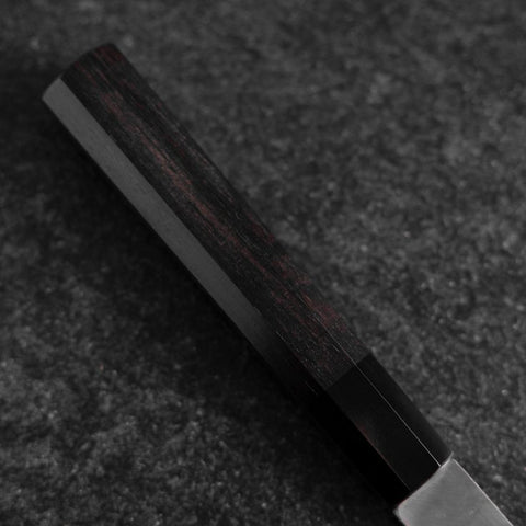 Gyuto White Steel #2 Chokin Kasumi Pagoda Sakura Buffalo Ebony Handle 210mm (8.3”)-[Musashi]-[Japanese-Kitchen-Knives]