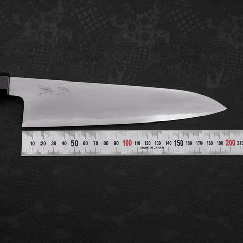 Gyuto White Steel #2 Kasumi Buffalo Teak Handle 210mm (8.3”)-[Musashi]-[Japanese-Kitchen-Knives]