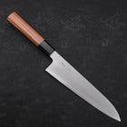 Gyuto White Steel #2 Kasumi Buffalo Teak Handle 210mm (8.3”)-[Musashi]-[Japanese-Kitchen-Knives]