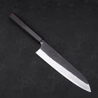 Gyuto White Steel #2 Kurouchi Stainless Clad Ebony Handle 210mm (8.3”)-[Musashi]-[Japanese-Kitchen-Knives]