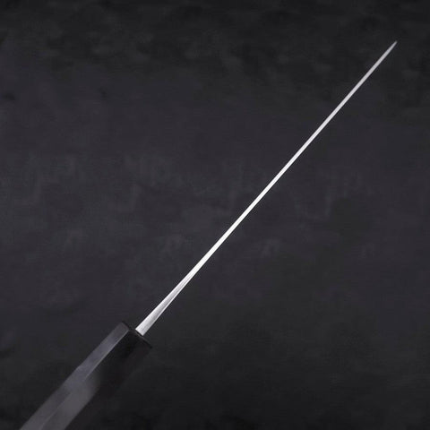 Gyuto White Steel #2 Nashiji Ebony Handle 240mm (9.4”)-[Musashi]-[Japanese-Kitchen-Knives]