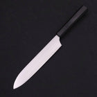 Gyuto White Steel #2 Super Polished Buffalo Ebony Handle 190mm (7.5”)-[Musashi]-[Japanese-Kitchen-Knives]
