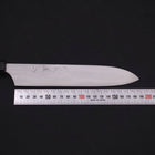 Gyuto White Steel #2 Super Polished Buffalo Ebony Handle 190mm (7.5”)-[Musashi]-[Japanese-Kitchen-Knives]