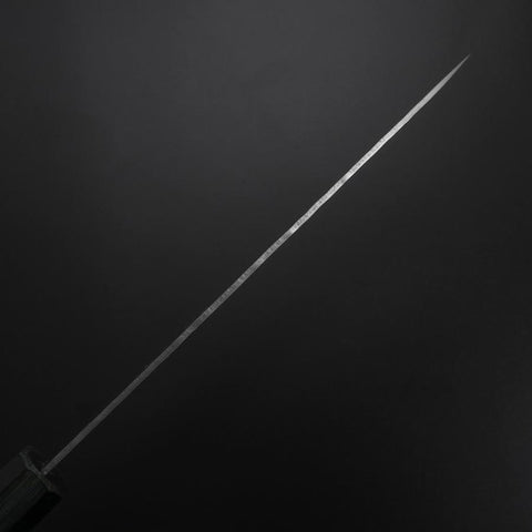 Gyuto White Steel #2 Tsuchime Dark Blue Urushi Handle 180mm (7”)-[Musashi]-[Japanese-Kitchen-Knives]