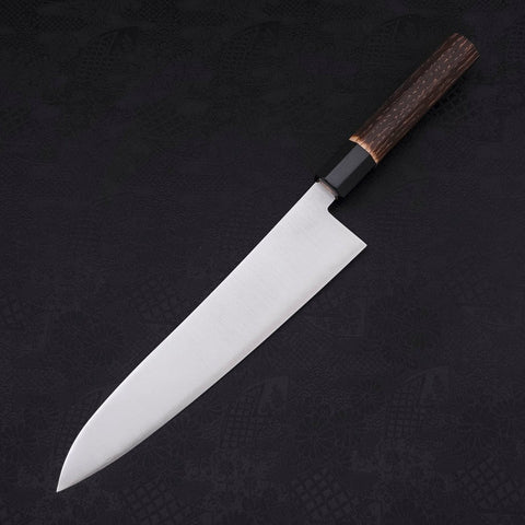 Gyuto ZDP-189 Polished Buffalo Chestnuts Handle 240mm (9.4”)-[Musashi]-[Japanese-Kitchen-Knives]