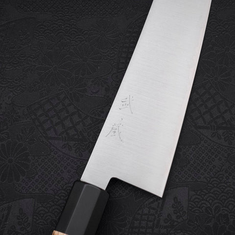 Gyuto ZDP-189 Polished Buffalo Chestnuts Handle 240mm (9.4”)-[Musashi]-[Japanese-Kitchen-Knives]