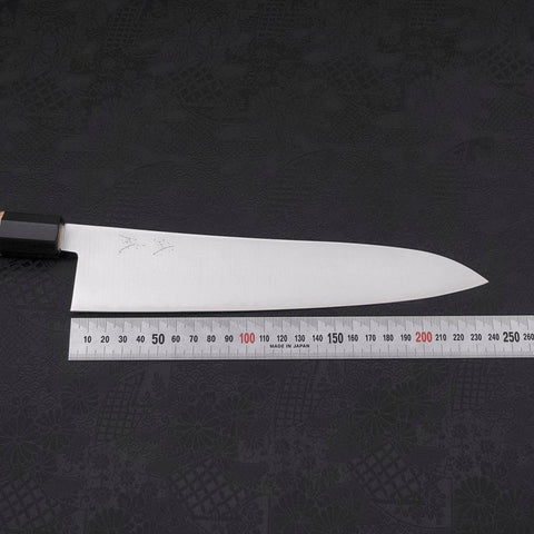 Gyuto ZDP-189 Polished Buffalo Chestnuts Handle 240mm (9.4”)-[Musashi]-[Japanese-Kitchen-Knives]