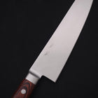 Gyuto knife AUS-8 Polished Western Mahogany Handle 180mm (7”)-[Musashi]-[Japanese-Kitchen-Knives]