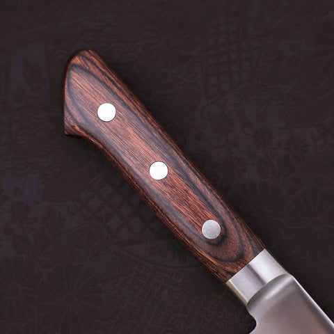 Gyuto knife AUS-8 Polished Western Mahogany Handle 210mm (8.3”)-[Musashi]-[Japanese-Kitchen-Knives]