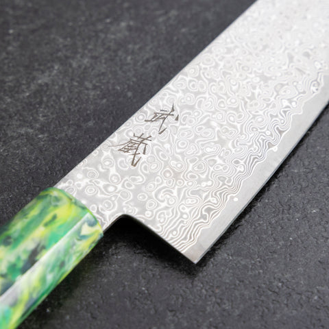 Gyuto VG-10 Damascus Ocean Green Mix Handle 210mm (8.3”)