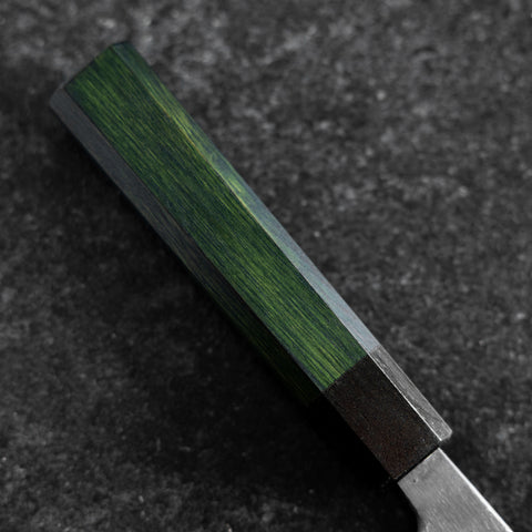 Bunka Stainless Clad Blue Super Kurouchi Green Urushi Handle 170mm (6.7”)