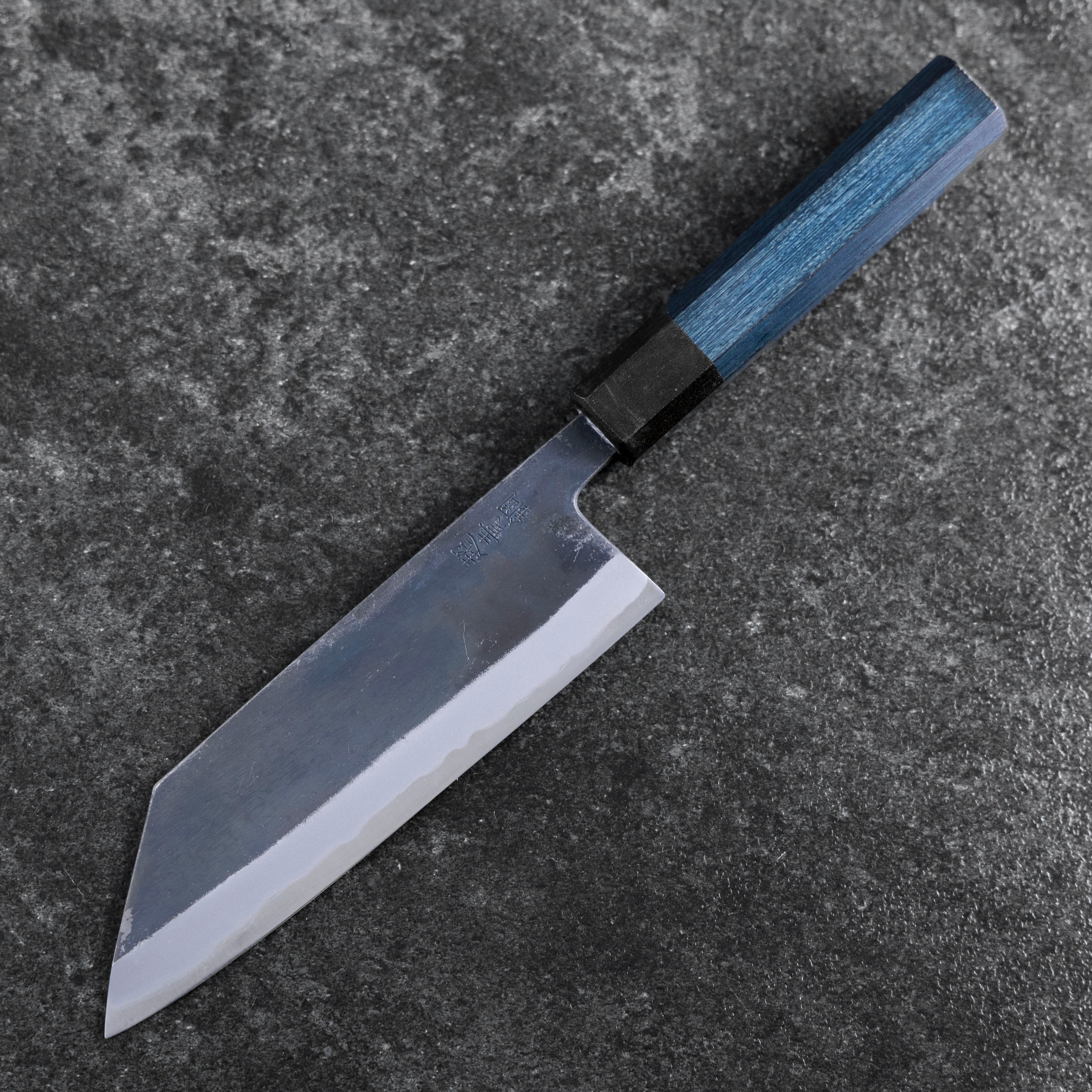 Bunka Stainless Clad Blue Super Kurouchi Blue Urushi Handle 170mm (6.7”)