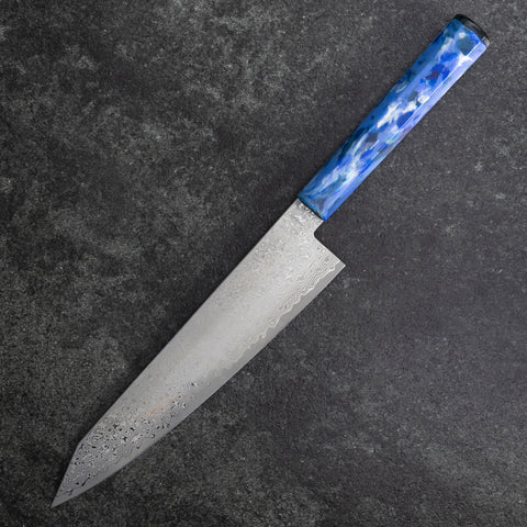 Kiritsuke VG-10 Damascus Ocean Blue Handle 210mm (8.3”)