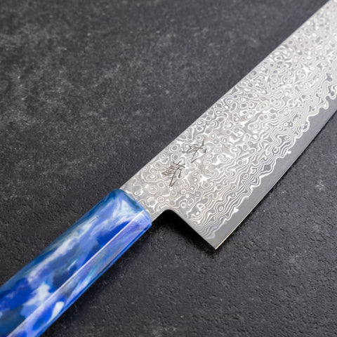 Kiritsuke VG-10 Damascus Ocean Blue Handle 210mm (8.3”)
