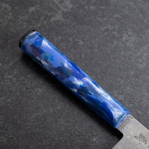 Kiritsuke VG-10 Damascus Ocean Blue Handle 210mm (8.3”)