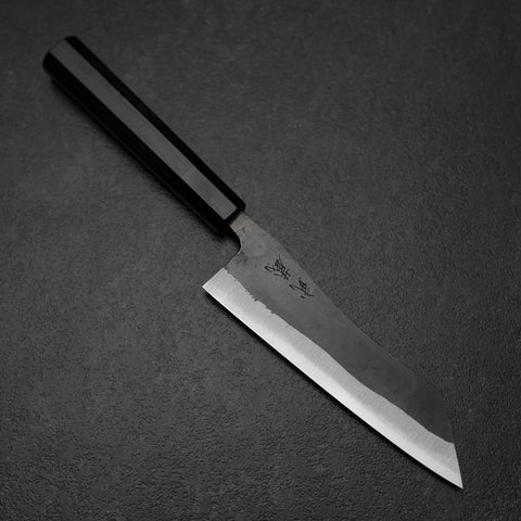 Hakata Blue Steel #2 Kurouchi Buffalo Ebony Handle 165mm (6.5”)-[Musashi]-[Japanese-Kitchen-Knives]
