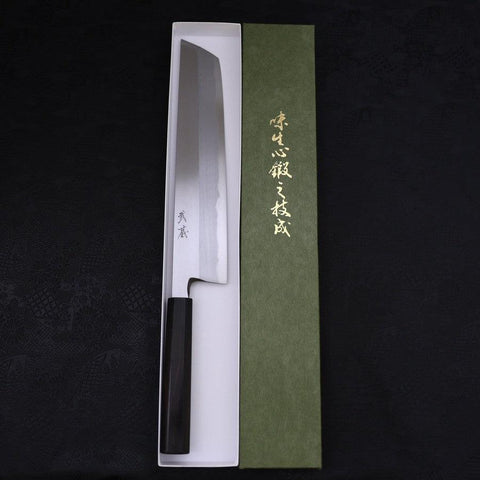 Hamokiri(Honekiri) Blue Steel #2 Kasumi Buffalo Ebony Handle 300mm (11.8”)-[Musashi]-[Japanese-Kitchen-Knives]