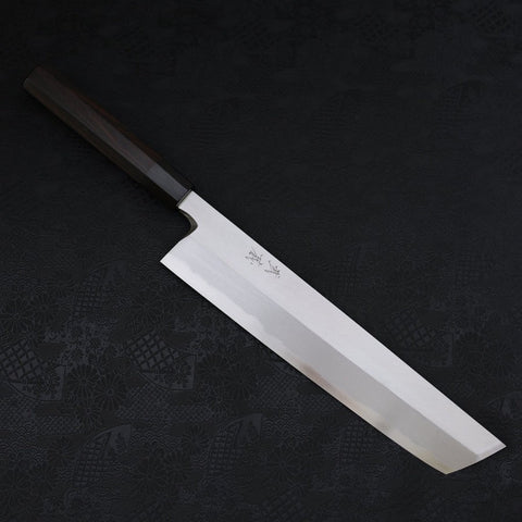 Hamokiri(Honekiri) Blue Steel #2 Kasumi Buffalo Ebony Handle 300mm (11.8”)-[Musashi]-[Japanese-Kitchen-Knives]