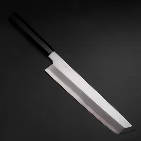 Hamokiri(Honekiri) White Steel #2 Kasumi Buffalo Ebony Handle 300mm (11.8”)-[Musashi]-[Japanese-Kitchen-Knives]