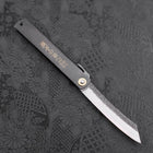 Higonokami Aogami 120mm Black Kurouchi Tsuchime (4.7”)-[Musashi]-[Japanese-Kitchen-Knives]