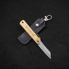 Higonokami Aogami 55mm With Blue Leather Pouch (2.2”)-[Musashi]-[Japanese-Kitchen-Knives]