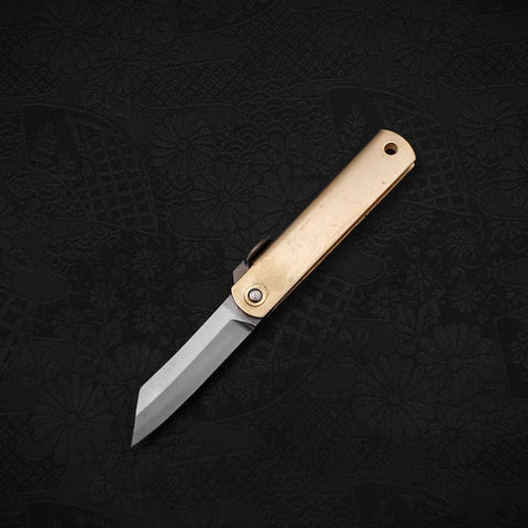 Higonokami Aogami 55mm With Red Leather Pouch (2.2”)-[Musashi]-[Japanese-Kitchen-Knives]