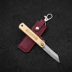 Higonokami Aogami 55mm With Red Leather Pouch (2.2”)-[Musashi]-[Japanese-Kitchen-Knives]
