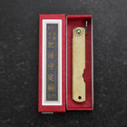 Higonokami Aogami 80mm Brass Kurouchi Nashiji (3.1”)-[Musashi]-[Japanese-Kitchen-Knives]