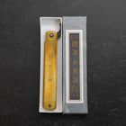 Higonokami Aogami 90mm Brass Kurouchi Tsuchime (3.5”)-[Musashi]-[Japanese-Kitchen-Knives]