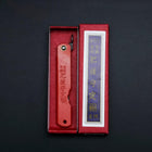 Higonokami Aogami Clad Tsuchime 100mm with Red Sheath (3.9”)-[Musashi]-[Japanese-Kitchen-Knives]