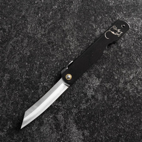 Higonokami Aogami Eto Ne 80mm Black (3.1”)-[Musashi]-[Japanese-Kitchen-Knives]