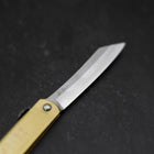 Higonokami Aogami Eto Saru 80mm Brass (3.1”)-[Musashi]-[Japanese-Kitchen-Knives]