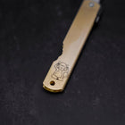 Higonokami Aogami Eto Saru 80mm Brass (3.1”)-[Musashi]-[Japanese-Kitchen-Knives]