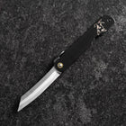 Higonokami Aogami Eto Ushi 80mm Black (3.1”)-[Musashi]-[Japanese-Kitchen-Knives]